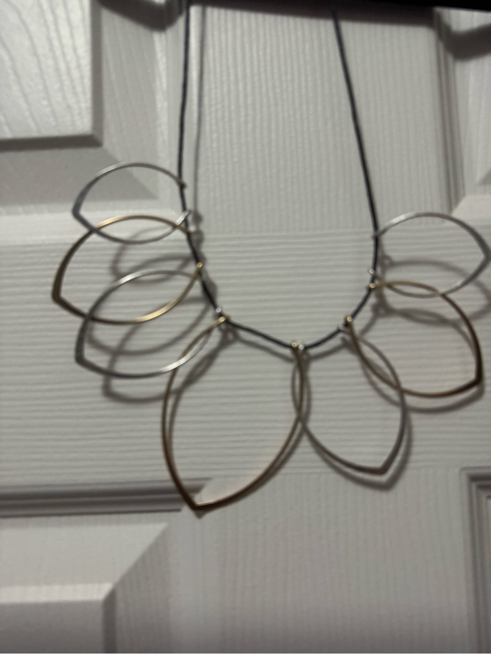 J. Jill Gold-Tone Leaf Outline Necklace brand new